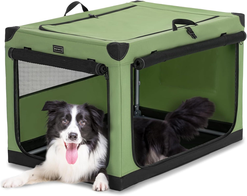 Portable Soft Collapsible Dog Crate for Indoor and Outdoor Soft-Sided Crate